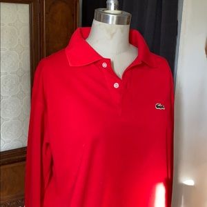 Lacoste red long sleeve